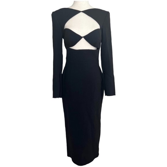 Alex Perry Page Cut Out Midi Long Sleeve Dress - Picture 2 of 9